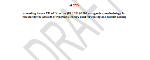 Calculation methods for renewable energy in the cooling sector
